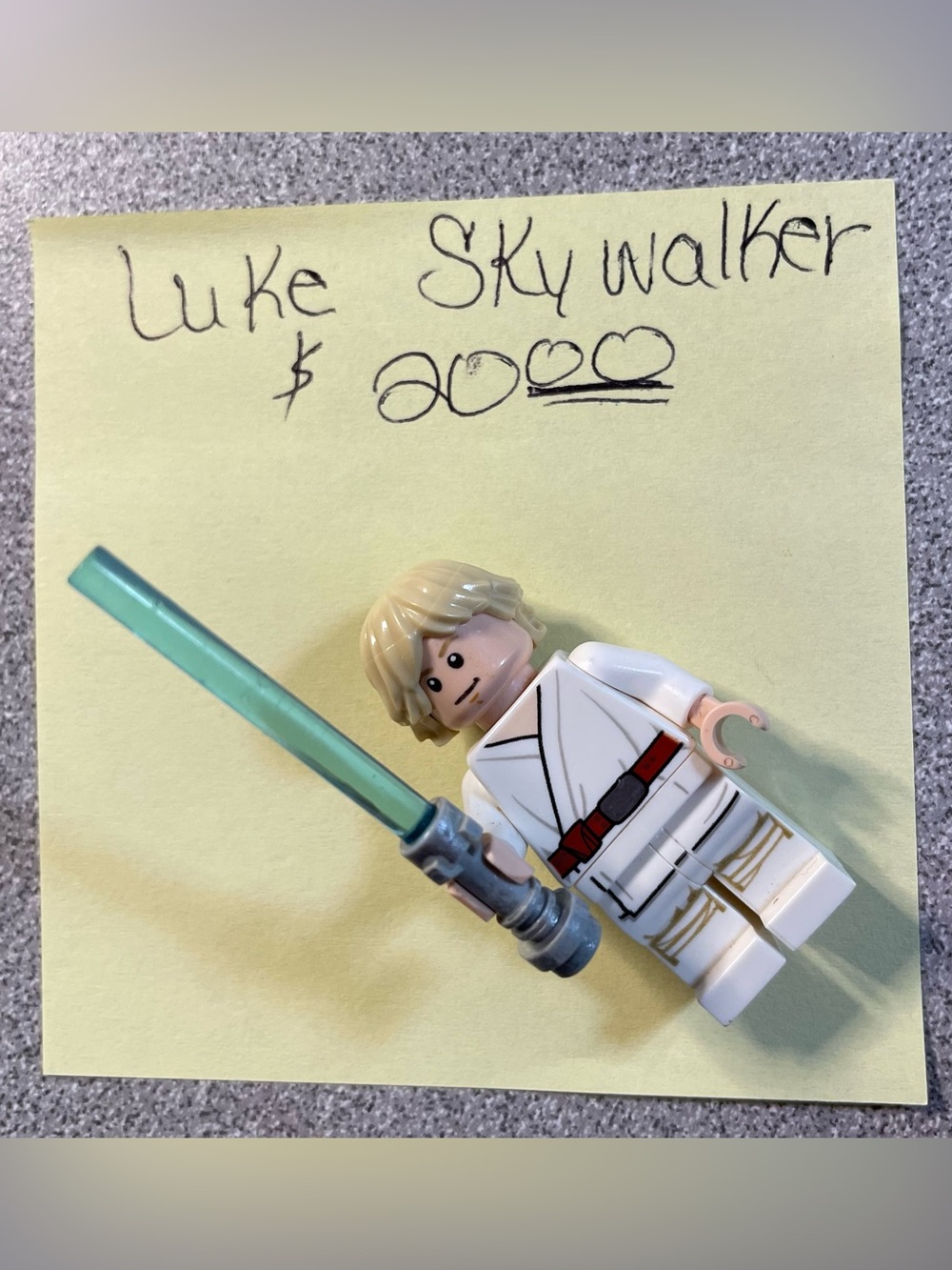 White Luke Skywalker Kids Legos- Classic Jedi Outfit